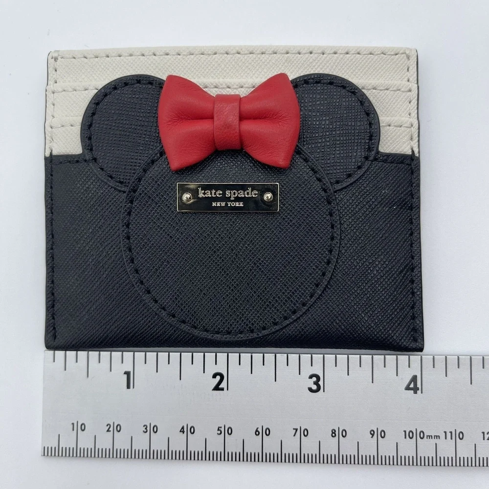 KATE SPADE x DISNEY Minnie‎ Mouse Small Wallet Card Case Holder Black/White/Red